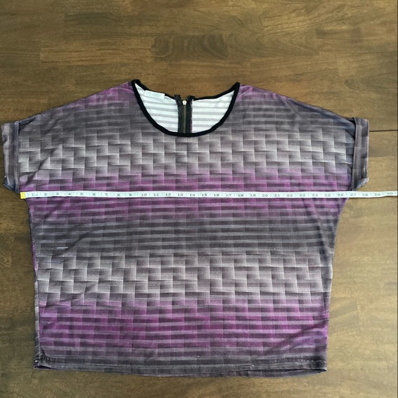 Folded & Hung Purple Gray Blouse - Picture 6 of 10